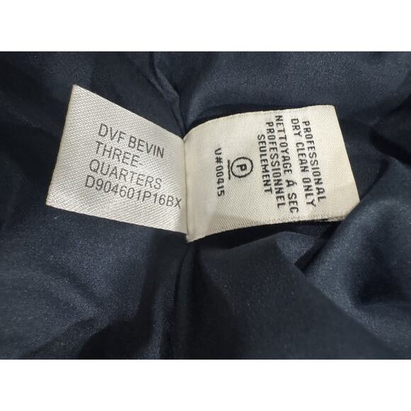 Elegant Navy Blue Sheath Dress Ruched V-Neck 3/4 Sleeve Cocktail Party - Picture 9 of 9